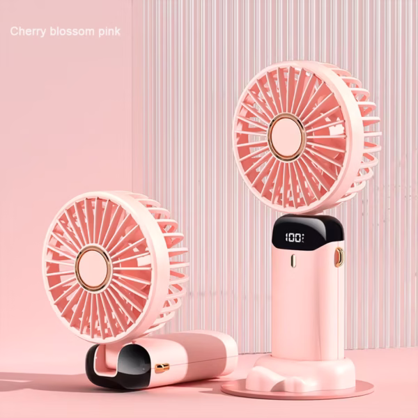 N15 Handheld USB Portable Rechargeable Digital Display Folding Mini Electric Fan - Image 3