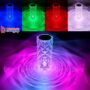 Rose Diamond Table Lamp,Touch & Remote Control